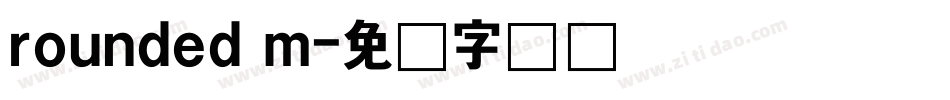 rounded m字体转换
